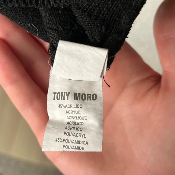 Black mens textured sweater - Picture 4 of 4